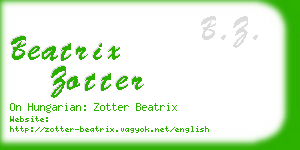 beatrix zotter business card